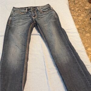 BKE Women's Straight Leg Jeans in Classic Blue